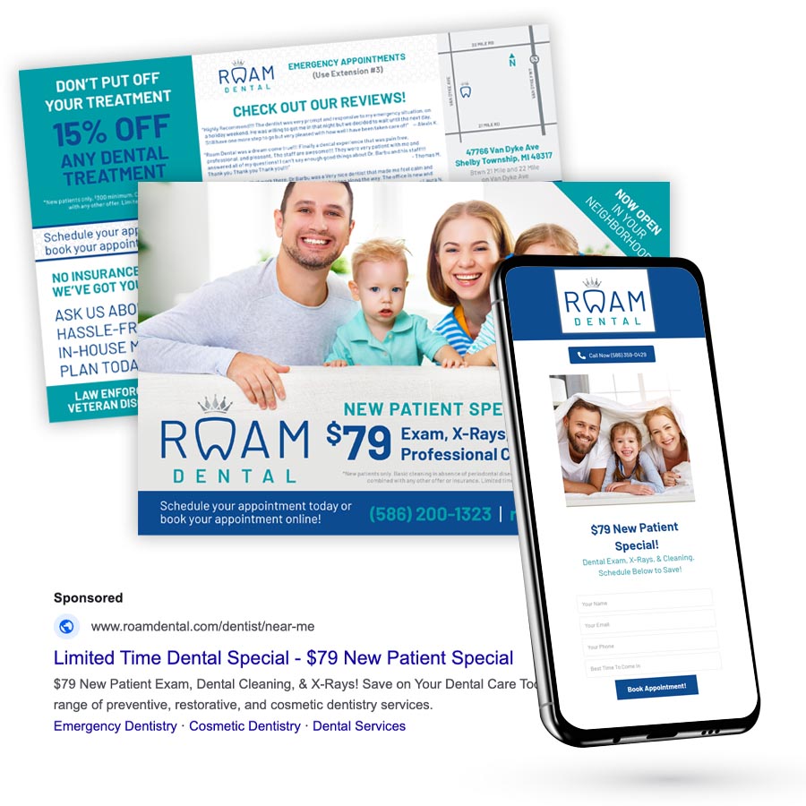 menu square graphic - lead generation - roam
