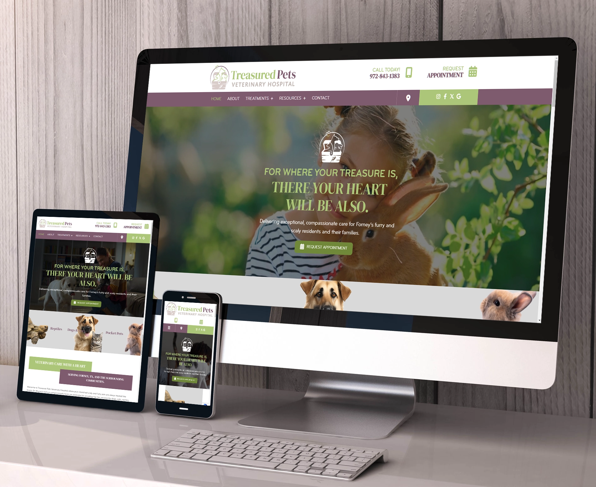 Treasured Pets Veterinary Hospital Website