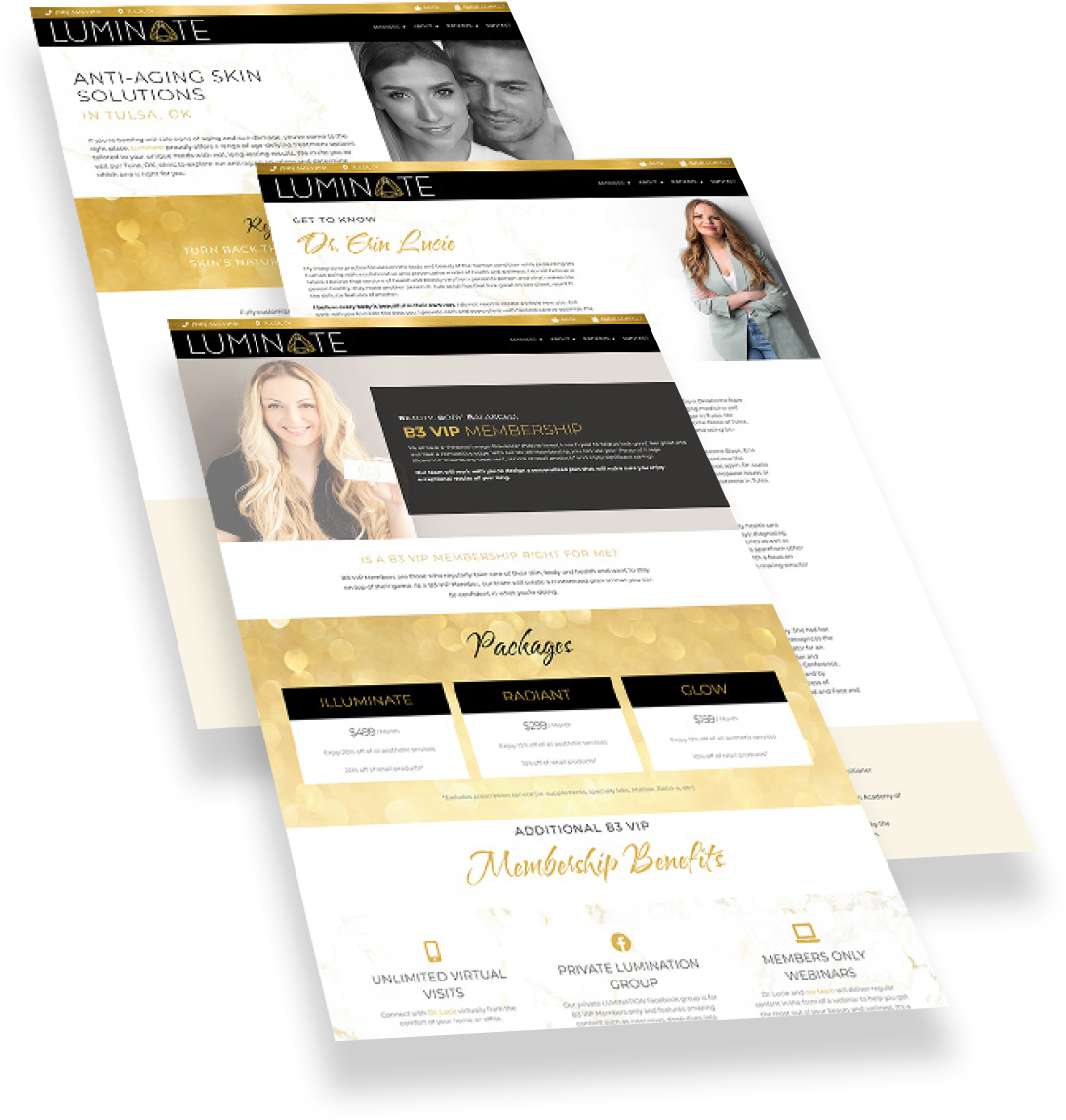 luminate web pages narrow