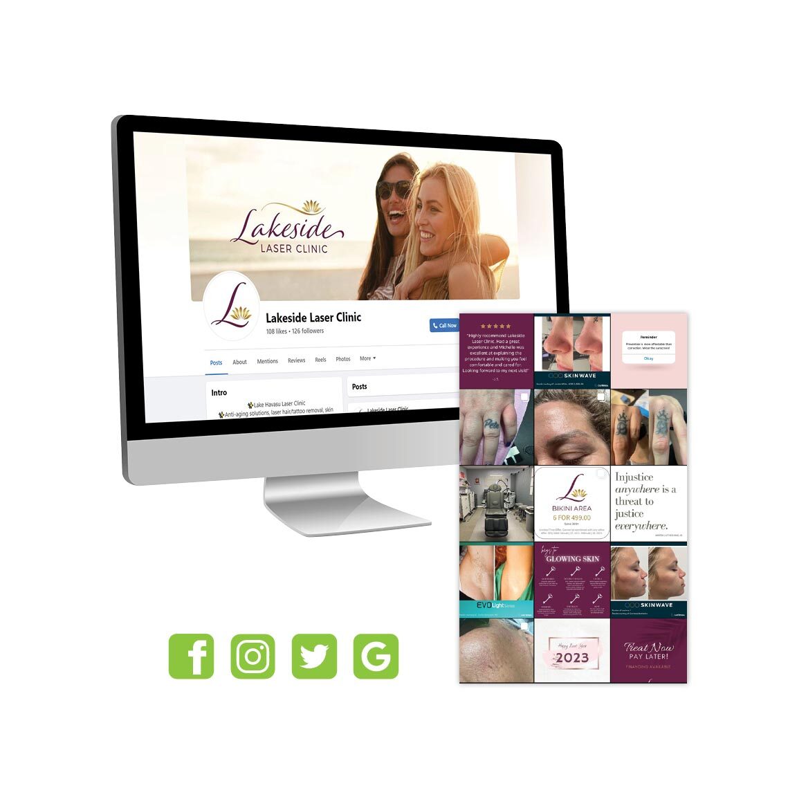 menu square graphic - online reputation circle