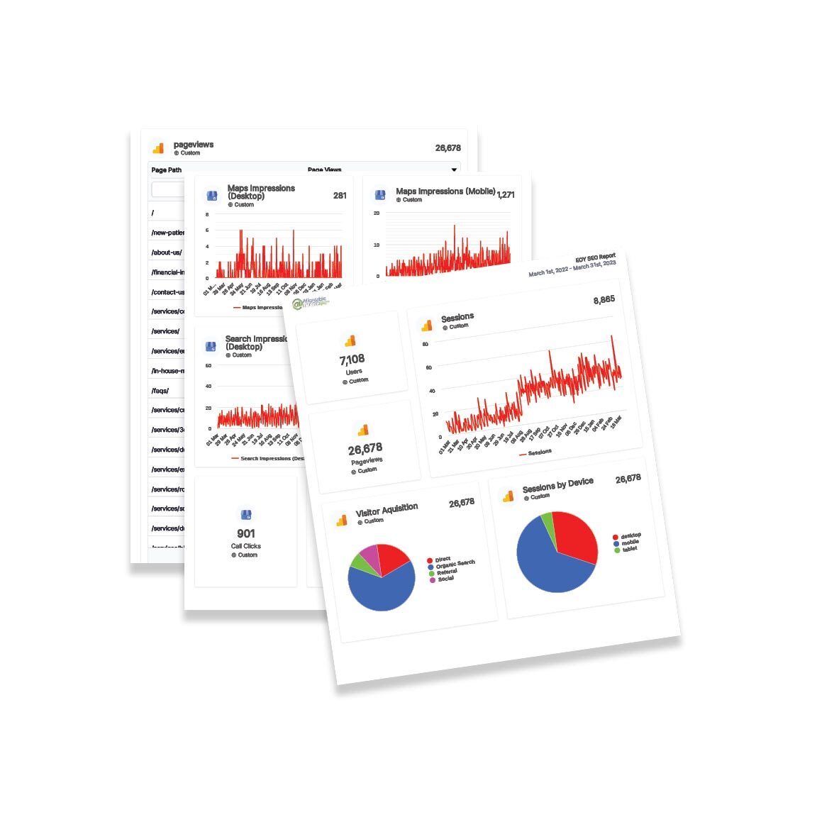 menu square graphic - reporting - white circle